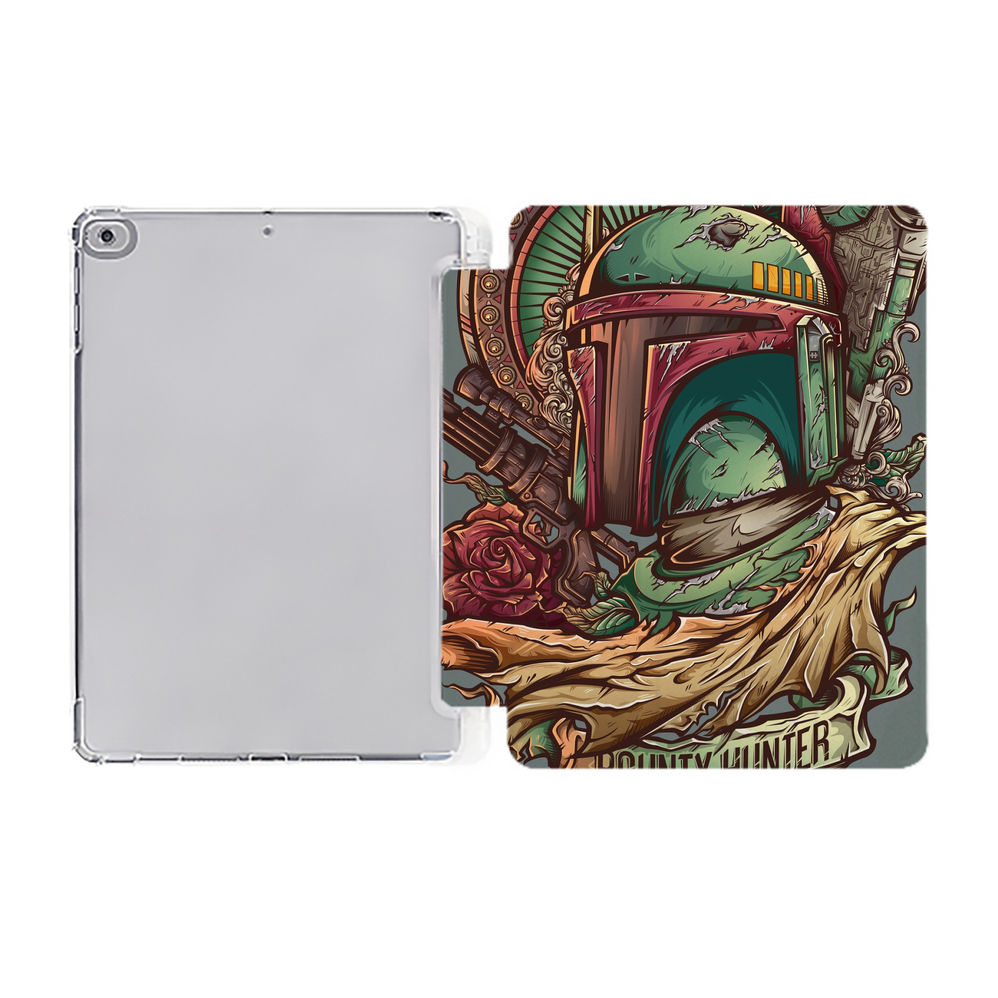 （画像用） スター・ウォーズ Star Wars IPad ケース ペン収納付き 三つ折りスタンド PUレザー×シリコン 対応機種9.5/10.5/10.9インチ